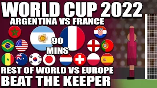 WORLD CUP FINAL 2022 - Argentina vs France - Rest of World vs Europe - Beat The Keeper 90 Min Match