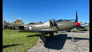 Bell P-39 and P-63 Fighter Highlights at Reading PA Airport June 5 2022