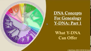 DNA Concepts for Genealogy:  Y-DNA Testing Part 1