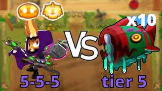 God Boosted 5-5-5 Boomerang Monkey vs. 10 tier 5 Elite Bloonarius (Bloons TD 6)