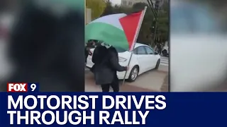 Confrontation between protesters and driver at Palestinian support rally in Mpls