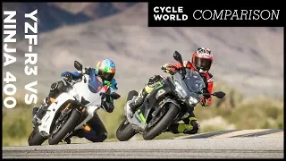 Yamaha YZF-R3 vs. Kawasaki Ninja 400 | Small Sportbike Comparison