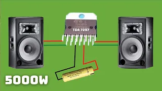 DIY POWERFUL AMPLIFIER, using TDA7297 IC, 12v Amplifier