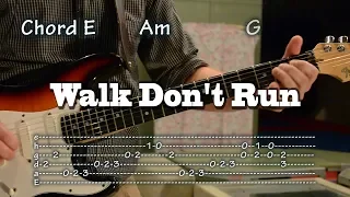 Walk don’t run - Guitar lesson Tab and Chords  como tocar, レッスン