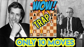 Wow chess trap  l Bobby Fischer vs Samuel Reshevsky aBrilliant  win in 10 Moves | wow chess trap