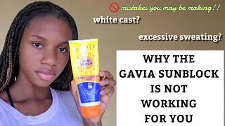 Why the GAVIA SUNBLOCK is not working for you | HOW TO PROPERLY APPLY SUNSCREEN!