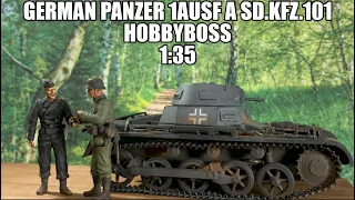German Panzer 1Ausf A Sd.Kfz.101 Panzerkampfwagen I HobbyBoss 1:35 Unboxing Building Painting Result