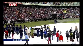 Senzo Meyiwa's body arrives at Moses Mabhida stadium in Durban