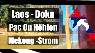 Laos auf den Mekong Strom zu traumhaften Orten