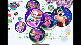 Agario Mobile - 【声あり】神姫6周年記念鯖取りで養分bot湧いて叩かれました