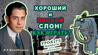 ХОРОШИЕ и ПЛОХИЕ шахматные СЛОНЫ ♗ Капабланка ♗ ШАХМАТЫ УРОКИ ОБУЧЕНИЕ для начинающих онлайн