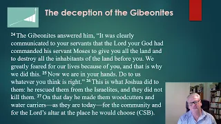 Joshua 9, Reading 11, "The deception of the Gibeonites"