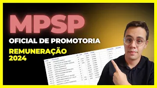 Qual a remuneração do Oficial de Promotoria do MPSP? | Valores de Fevereiro de 2024