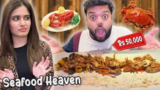 Eating Rs50,000 Lobster 😱 | Crabs Aur Octopus Bohot Maze Ka Hai 🤣 | Seafood Heaven 😍