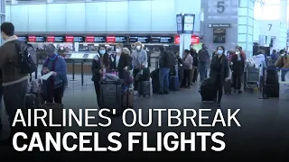 Airlines Cancel Hundreds of Flights Due to Staff Outbreaks, Stranding Holiday Travelers