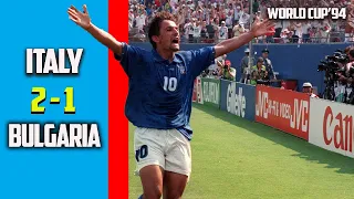 italy vs Bulgaria 2 - 1 Highlights & All Goals Semi Finals World Cup 94