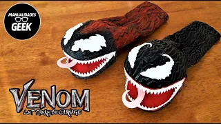 Como hacer Títere de Calcetín de Venom y Carnage DIY/TUTORIAL/MANUALIDAD Venom let there be Carnage