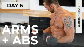 Day 6: 40 Min ARMS & ABS WORKOUT // 6WS1