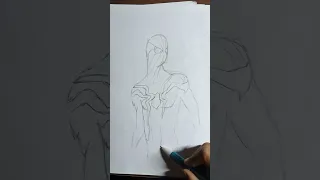 How to draw Spider-man Iron Suit || Full Outline Tutorial || Easy Drawing