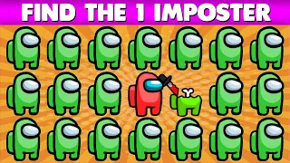 😈 FIND THE 1 IMPOSTER  IN AMONG US | Quiz Puzzle Game | Puzzle for the brain