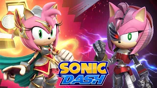 SONIC DASH NEW UPDATE - PRINCESS PALADIN AMY VS RUSTY ROSE AMY