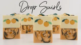 Creating a Drop Swirl Soap w/ an Orange Theme