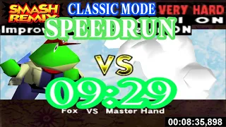 Smash Remix - Classic Mode Speedrun with BETA Slippy (VERY HARD) in 09:29