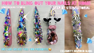 DIY | How to bling your nails at home | celebrity inspired bling | vanity Val