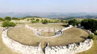 Pietrabbondante: volo con drone sull'area archeologica sannita.