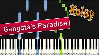 Gangsta's Paradise - 100% Easy Piano Tutorial