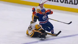 Tristan Jarry Avoids Penalty After Taking Out Leon Draisaitl(#request)