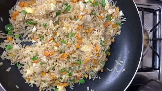 How to make Chinese fried rice in less than 4 minutes| Fastest way to make Chinese Rice