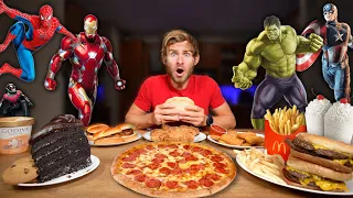 Eating The UNHEALTHIEST Avengers Cheat Meals Challenge!