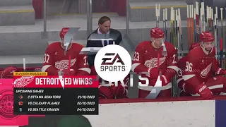 NHL 24 gameplay Pittsburgh penguins vs Detroit red wings(final period)