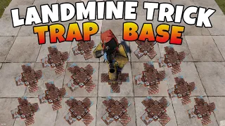 TRICKING PEOPLE INTO *INVISIBLE* LAND MINE TRAP | RUST Trap Base