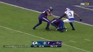 Chuck Clark SECOND INTERCEPTION OFF MATTHEW STAFFORD | Ravens vs Rams Highlights