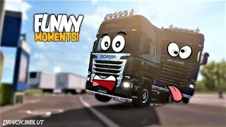 Euro Truck Simulator 2 Multiplayer Funny Moments, Idiots on the Road and Crash Compilation #24