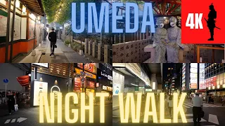 【4K Japan Walk】Umeda at night | Osaka, Japan | 大阪夜の街を散歩