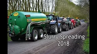 9 Tractors Slurry Spreading 2018