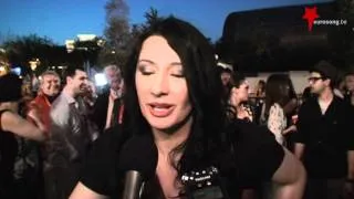Kaliopi Macedonia on the red carpet at the Eurovision 2012 opening reception in Baku