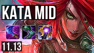 KATARINA vs KASSADIN (MID) | Penta, 68% winrate, 1.6M mastery, Godlike | KR Grandmaster | v11.13