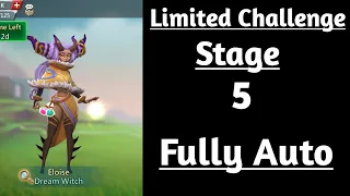 Lords mobile Dream witch limited challenge stage 5 fully auto|Saving dreams Stage 5 auto