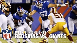 Redskins vs. Giants | Week 3 Highlights | NFL