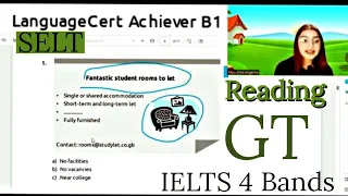 LanguageCert International ESOL SELT B1 Reading Test ( Part 1) General Training Reading Exercise 1