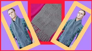 #shorts - Easy reversible knitting pattern for shawl/stole/Mufflerशॉल, मफलर-104