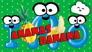 🎵 Učimo slova A, E, I, O, U | 🍍 Ananas i Banana 🍌