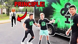 SKIPPING SCHOOL IN A TOUR BUS! *CHASED BY PRINCIPLE*