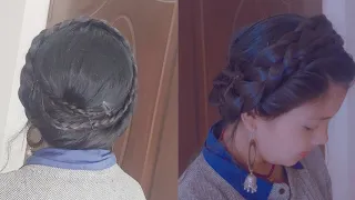 Milkmaid Braids with no Parting l Quick tutorial