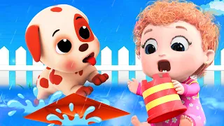 Rain Rain Go Away | baby want to play | Nursery rhymes kids songs | Blue Fish 4K videos 2024