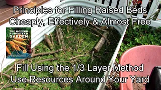 Principles for Filling  Raised Beds Cheaply, Effectively & Almost Free: Follow the 1/3 Fill Method!